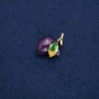 Plum Brooch-Pendant 30x22mm +