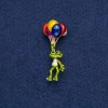 Frog with Balls Brooch, Gold-Tone Metal, 46x17mm +