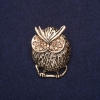 Owl Brooch with Yellow Rhinestones 332x25mm Gold-Tone Metal