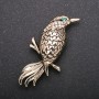 Oriole Brooch, Yellow-Tone Metal, 57x27mm