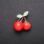 Cherries Brooch "Gold" Colour Metal 30x25mm