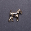 Terrier Brooch, Gold-Tone Metal, 3.5x3cm