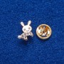 "Bunny" Screw-Back Brooch 1.4x1.2cm, Gold-Tone Metal