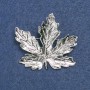 Maple Leaf Brooch, Silver-Tone Metal, 42x47mm +