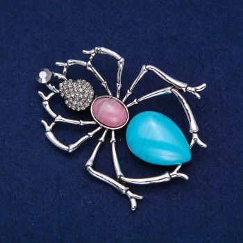 Ant Brooch, Silver-Tone Metal, 72x57mm +