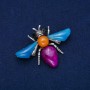 Butterfly Brooch, Silver-Tone Metal, 47x62mm +