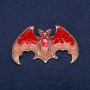Bat Brooch Enamel 60x35mm Gold-Tone Metal