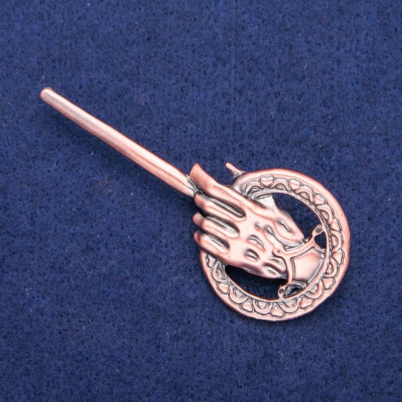Hand of the King Pendant Brooch, 31x71mm, Copper-Tone Metal