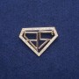 Graduate Brooch with White Rhinestones 30x40mm, Gold-Tone Metal