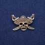 Pirate Brooch 29x39mm, Gold-Tone Metal