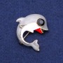 Grey Orca Brooch 37x38mm
