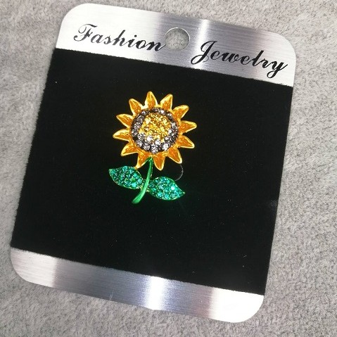 Flower Brooch "Sunflower" 26x19mm