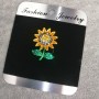 Flower Brooch "Sunflower" 26x19mm