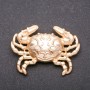 Royal Crab Brooch, Yellow Metal, 54x38mm