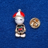 Screw-Back "Boy" Brooch, Gold-Tone Metal, 2.8x1.3cm