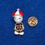 Screw-Back "Boy" Brooch, Gold-Tone Metal, 2.8x1.3cm