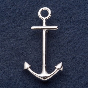 Anchor Brooch 5x2.5cm, grey metal