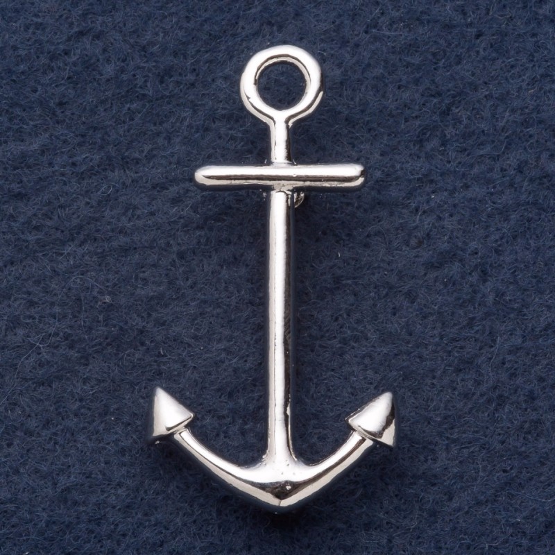 Anchor Brooch 5x2.5cm, grey metal