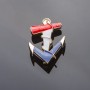 Anchor Brooch 5 * 3 cm, gold-tone, coloured enamel