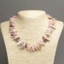 Opal Necklace, "Needle" Chip Beads, Diameter 18x6mm+-, Length 45cm+