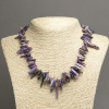 Charoite Necklace, "Needle" Chip Beads, Diameter 15x3mm+-, Length 45cm+