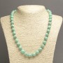 Imperial Jasper Necklace, Light Green (Pressed), Smooth Round Beads, Diameter 10mm+-, Length 45cm+