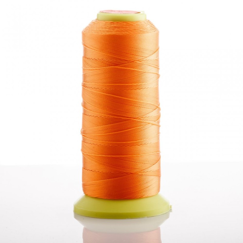 Orange nylon thread spool, 0.6 mm diameter, for crafts, 500 m