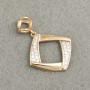 Xuping Pendant 18K Gold Plating with White Rhinestones, diameter 27x20mm +