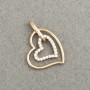 Xuping Pendant, 18K Gold-Plated Heart with White Rhinestones, diameter 21x17mm +