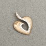 Xuping Pendant, 18K Gold-Plated Heart with White Rhinestones, diameter 20x15mm +
