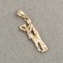 Xuping Pendant, 18K Gold-Plated Couple with White Rhinestones, diameter 30x8mm +