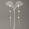 Xuping Hoop Earrings 18K Gold Plating with White Rhinestones, length 45mm +