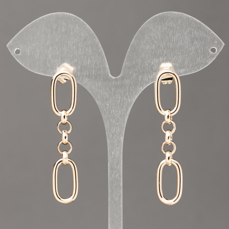Xuping Stud Earrings 18K Gold Plated Chain, thickness 9.5mm +/-, length 48mm+