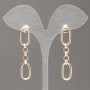 Xuping Stud Earrings 18K Gold Plated Chain, thickness 9.5mm +/-, length 48mm+