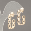 Xuping Stud Earrings 18K Gold Plated Chain, thickness 5.5mm +/-, length 25mm+