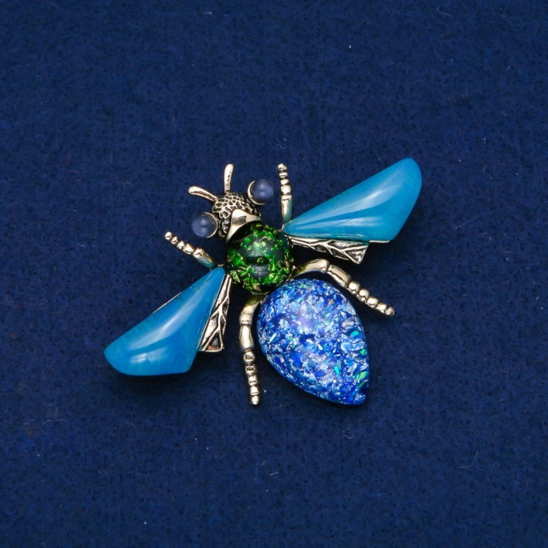 Golden Butterfly Brooch, Gold-Tone Metal 47x62mm +