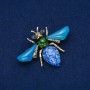 Golden Butterfly Brooch, Gold-Tone Metal 47x62mm +