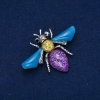 Silver Butterfly Brooch, Silver-Tone Metal 47x62mm +