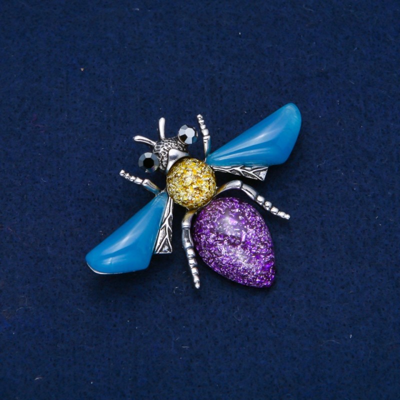 Silver Butterfly Brooch, Silver-Tone Metal 47x62mm +