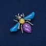 Silver Butterfly Brooch, Silver-Tone Metal 47x62mm +