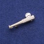 Brooch 'Baseball Bat' with Crystals in Gold-Tone Metal 13x40mm