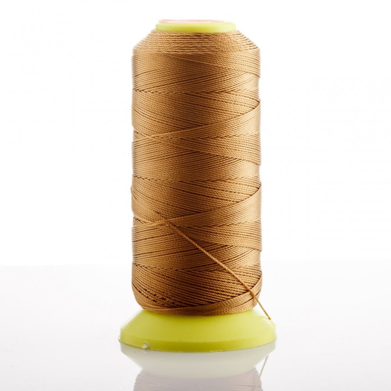 Beige Nylon Thread Bobbin, 0.6mm diameter, for crafts, 500m
