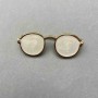 Brooch Glasses with mother-of-pearl enamel, golden metal 15×40mm
