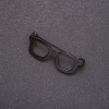 Mini Black Glasses Brooch 42x15mm