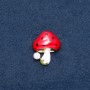 Brooch "Mushroom" Red Cap 23x30mm Metal Colour "Gold"