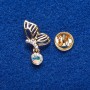 Trendy Butterfly Brooch Gold-Tone Metal 2.7x1.6cm