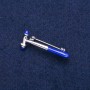 Brooch: Neurological Hammer Blue Enamel, Silver Metal 16x36mm