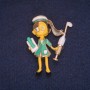 Nurse Brooch enamel, golden metal 38x46mm