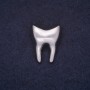 Brooch Tooth 18x22mm silver metal colour