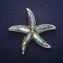 Brooch Pendant Sea Star with Chalcedony 53x53mm
